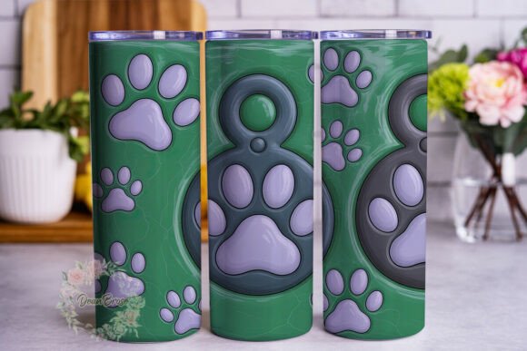 Glossy Green Paw Print FUR Mom Tumbler Review