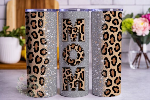 Leopard Glitter MOM Tumbler Wrap Review