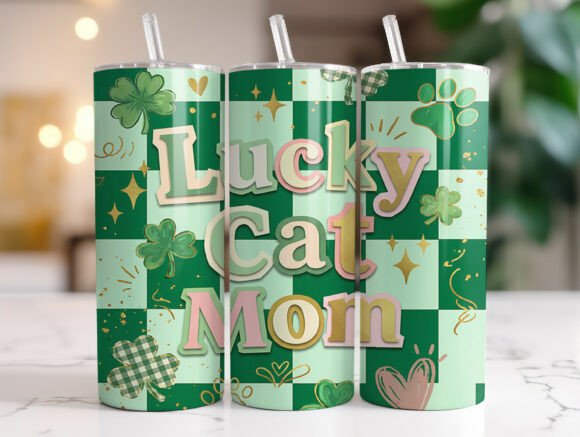 Lucky Cat Mom St Patricks Tumbler Wrap Review