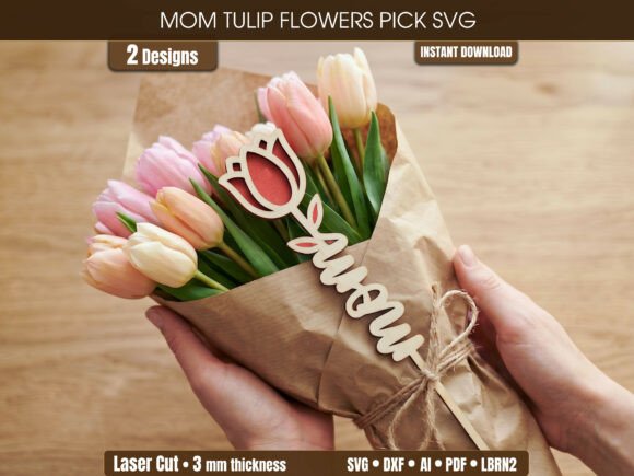 Mom Tulip Flowers Pick SVG: A Designer’s Review