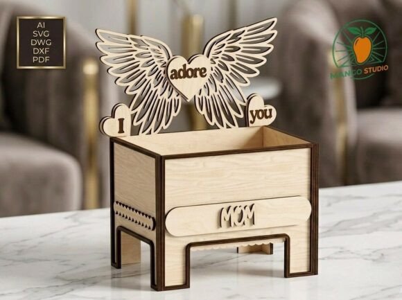 Mother's Day Angel Wings Box Laser Cut 3 Review
