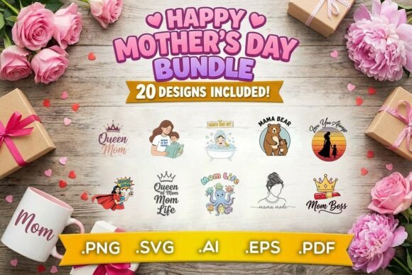 Mother’s Day T-Shirt Bundle: 20 Designs Review