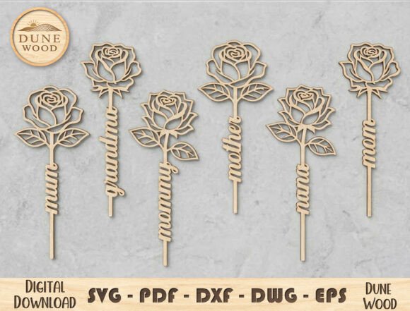 Rose Mom Topper Laser Cut File Review