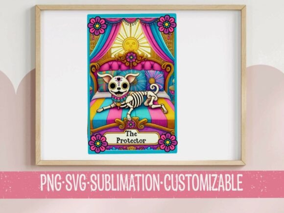 Skeleton Dog Tarot Card SVG PNG Review